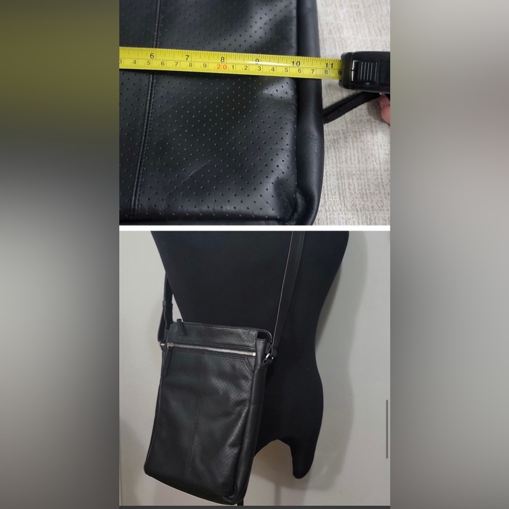 Derek Alexander Black Leather Crossbody bag in Excellent Condition - Picture 9 of 10